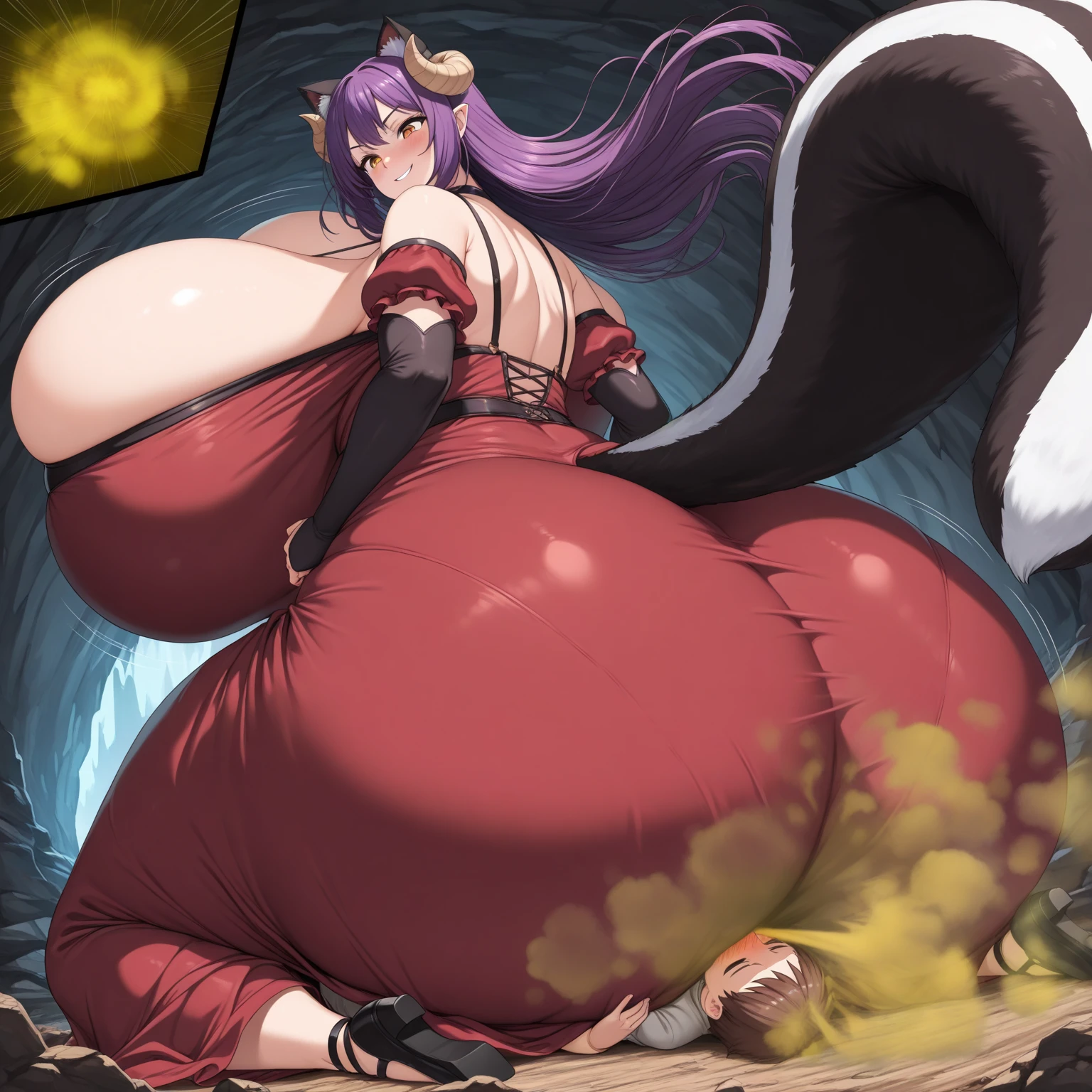 RULE_OF_THIRDS, Hoshiguma yuugi, european medieval cloths, crazy smile, morbidly obese Ssbbw, large skirt, long skirt, flipflops, full body, standing, medieval clothing,long skirt,(best quality,4k,8k,highres,masterpiece:1.2),ultra-detailed,(,1.37),portraits,vivid colors,warm tones,soft lighting, sharpteeth open mouth ,smile, colossal obese thighs, colossal obese flabby belly, colossal obese hips, barefoot, sexy female feet,