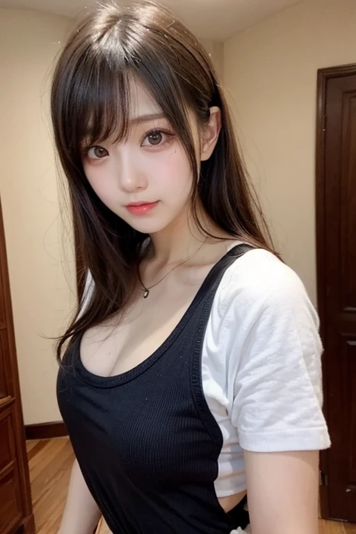 muste piece, best quality, illustration, Super detailed, fine details, High resolution, 8K,wall paper, perfect dynamic composition,(Details High quality, realistic depiction of eyes:1.3), Oversized Light Grey Hoodie, Erotic Shorts, twintail、Lying down, black hair color, Big Natural Color Lip, bold sexy pose, (perfect body shape), crying a little、cold gaze, Harajuku style、20 year old girl、cute type、lolita、beautiful legs, hotel room, hposing Gravure Idol, Voluptuous thighs