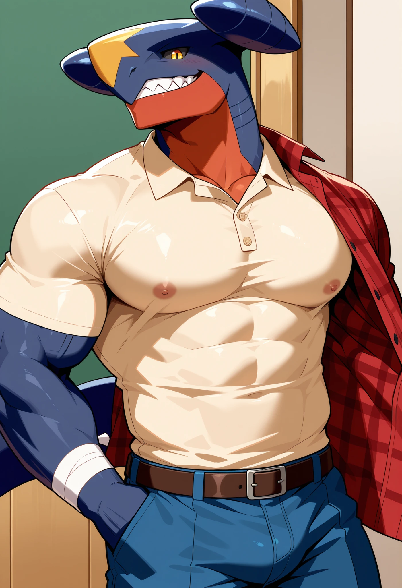 best quality, masterpiece, handsome polynesian man, tan skin, wavy dark hair, round eyes, (huge red bow) tied around his penis, dripping precum, inviting and seductive pose, sexy, gay, homoerotic, perfection, no watermark, no logo, no signature