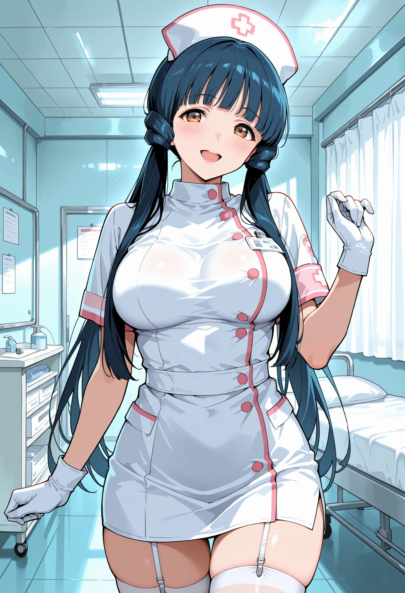 nurse uniform,hospital, latex nurse suit,nurses,busty,elbow gloves,labcoat,black hair woman,white eyes , gigantic ,medical instruments,asian nurse,two nurses,speculum,examination room,oversize ,big ass ,strap on, lay on table ,legs spreaded,giving birth,gyno chair , dentist,Milf,latex,pink uniform