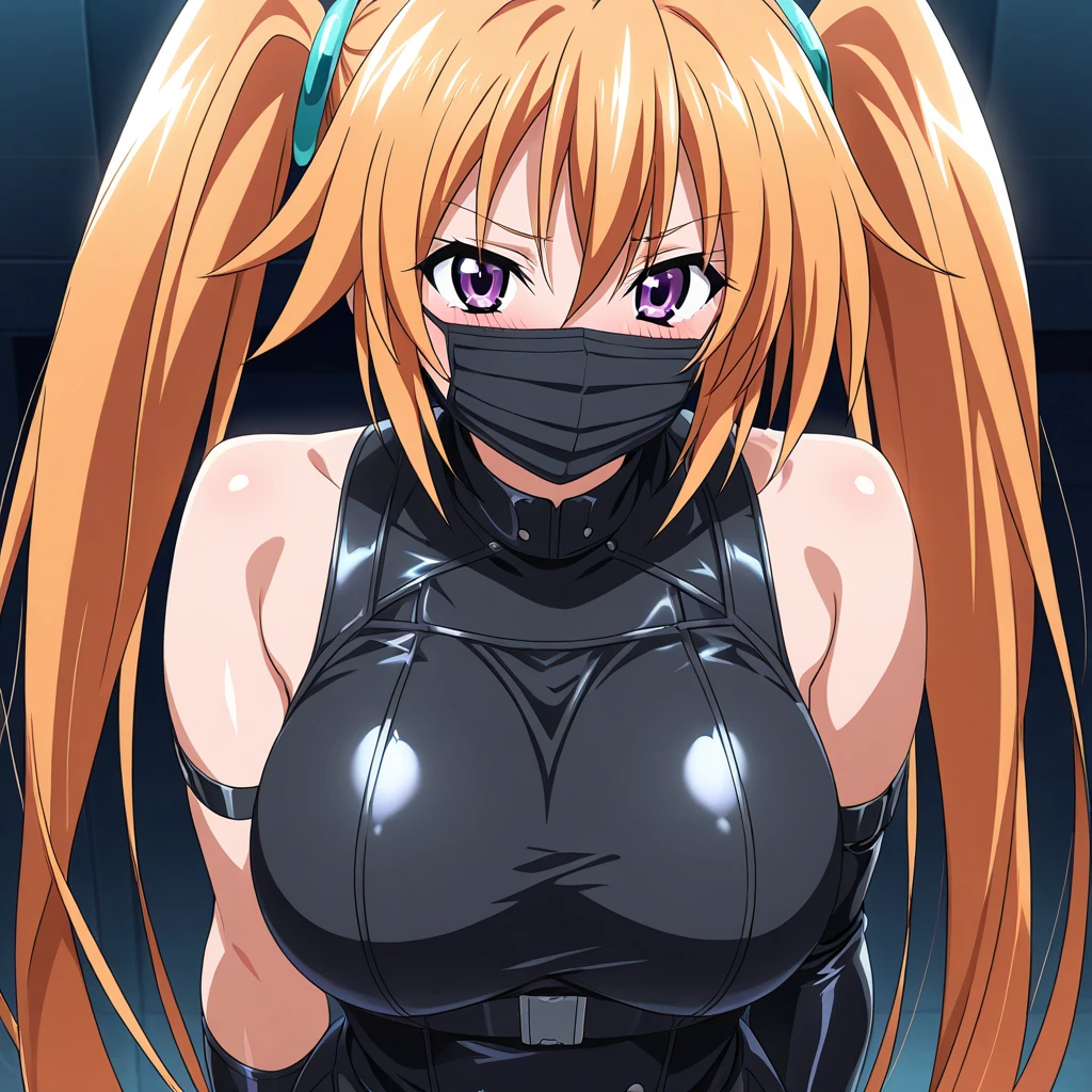 ((Highest quality)), ((masterpiece)), (detailed), (Perfect Face)、The woman is a Stormtrooper named Tiare, with green eyes, medium-length blonde hair, and is wearing a gorgeous black Stormtrooper bodysuit with gold patterns and trim, and a gorgeous Stormtrooper full-face helmet with gold patterns and trim.