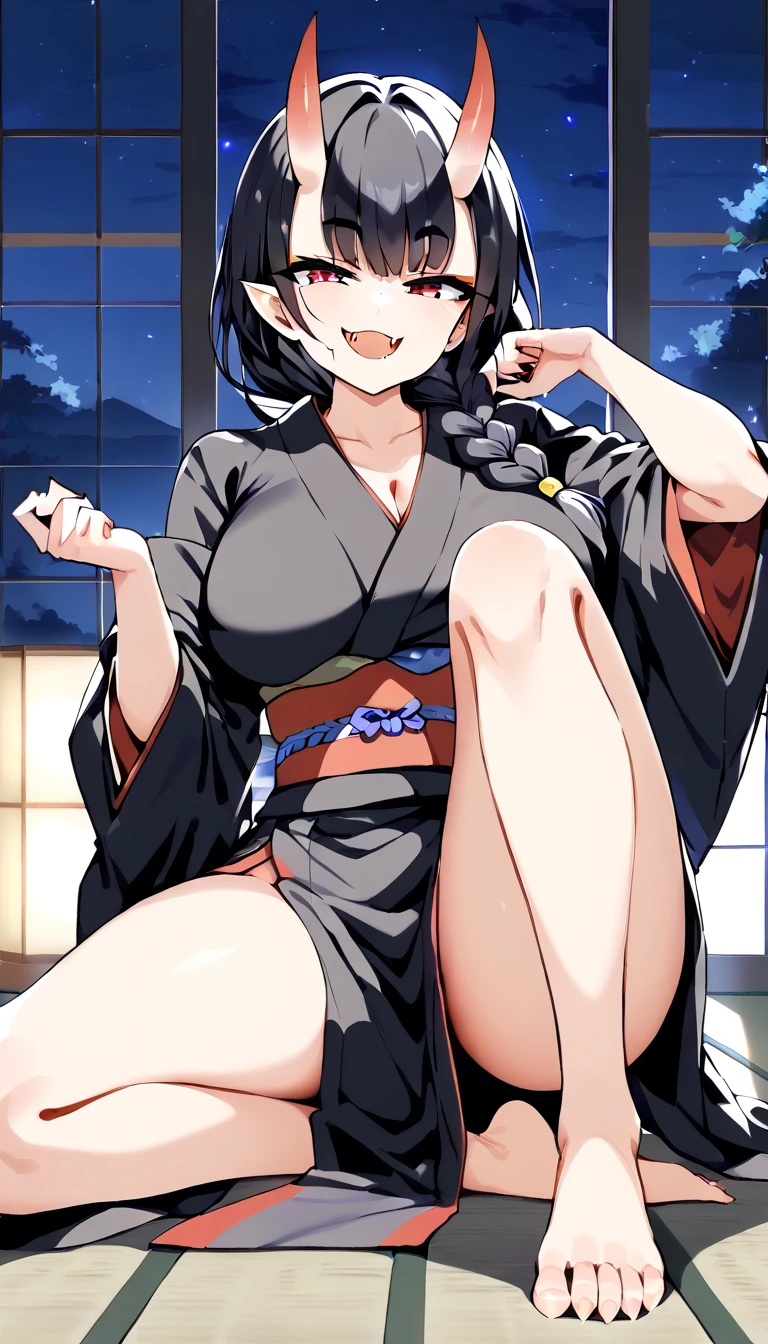 detailed portrait of Shinobu Kocho, 1girl, beautiful detailed eyes, beautiful detailed lips, extremely detailed face and features, long eyelashes, half nude, ripped kimono, sexy, hot feet,detailed background, cinematic lighting, highly detailed, 8k, photorealistic, masterpiece , anime style , legs spread , pussy view , trimmed
