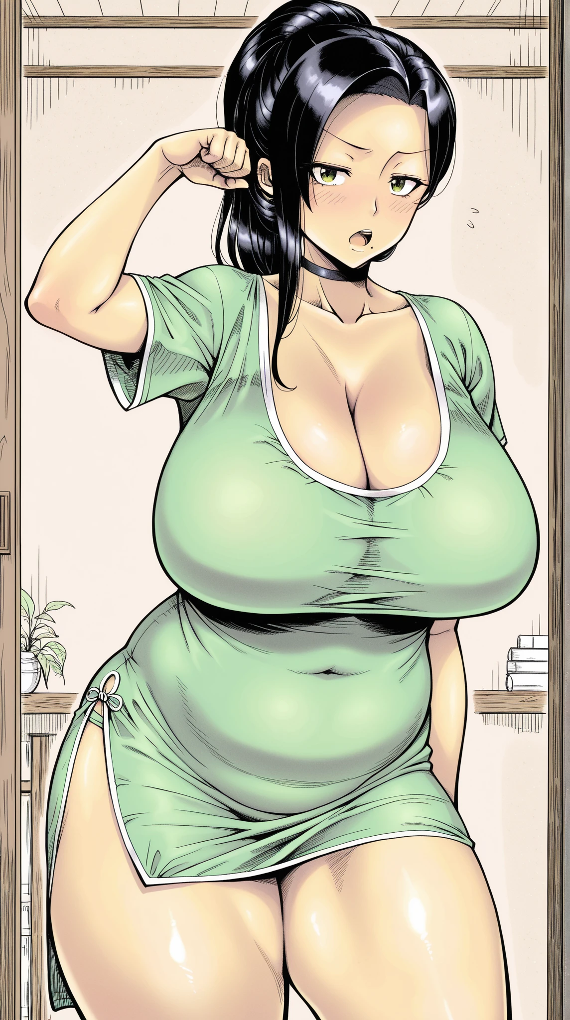 Nico Robin，One Piece，，tmasterpiece，The kinky is exposed  ，（Surreal breasttremely full breasts）），（（Super large）），Big breasts Thin waist，（（（Extremely large breasts））），seductiv，High detail，hyper qualit，high resolution，8K，8k smooth，(reality: 1.2)，(Highly realistic, Ultra-realistic, photograph realistic)，(Realism: 1.2)，Solo，(Perfect feminine curveig breasts:2)，(Huge breasts:2)，(gigantic cleavage breasts:2)，(Large breasts:2)，(Bare tits:1.4)，(chiseled abs : 1.1)，Nice strong legs，(Curvy:1.1)，Narrow waist，(gigantic hip:1)，(Thick thighs:1)，(Thick legs:1)