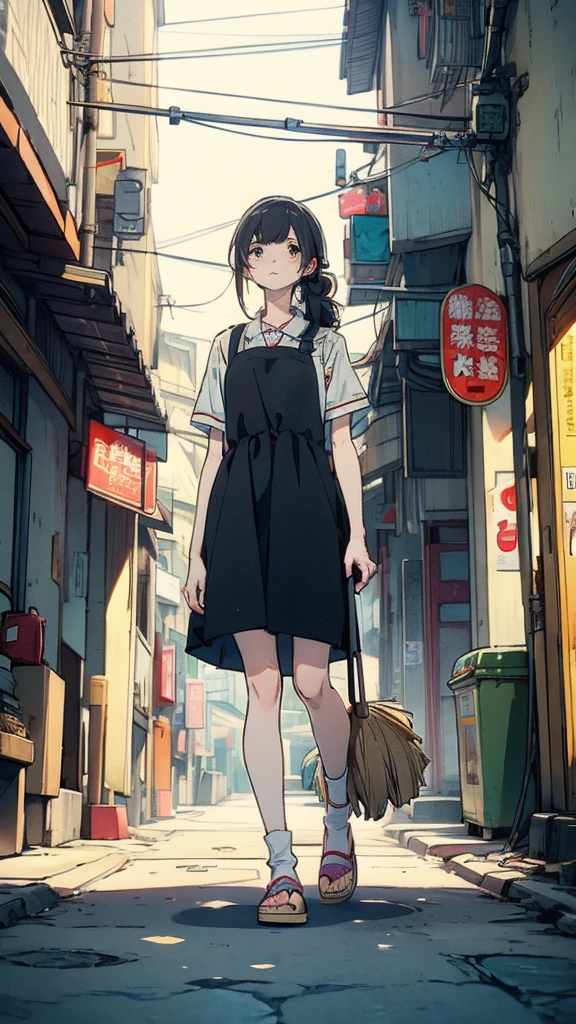 
((masterpiece、Highest quality))、The girls gather,5 girls in summer clothes、屋台のdiet店、Unsanitary and abandoned city、smile、diet、Poor conditions、ruins、sewage、Dirty shop、Crumbling underground shopping mall、street vendors、Poor person々、Blame me people