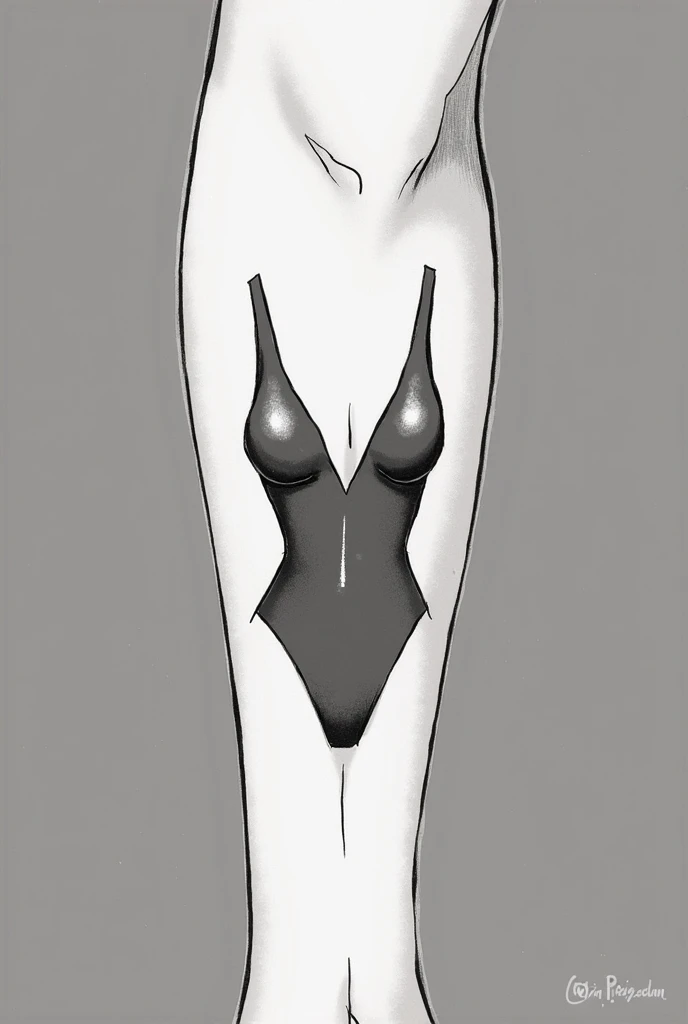 Anime, Best quality, Funny , 8 thousand., stockings with suspenders, woman, Medium breasts, drawing of a woman in black and white lingerie, Thick black line, high resolution commission, back and white, Толстый line drawing, with backlight, cute sexy butts, thick outline, 2 years, 2 years, Hands behind your back, body pose! , realistic perfect body with shading, black and white manga style, average, Sketch on paper