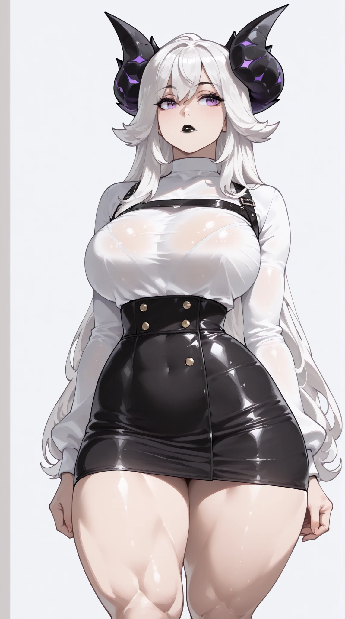(obra de arte, melhor qualidade) detalhado, wearing black pantyhose, silver accessories , unzipped zipper , loiro ,elegante,  orelhas pontudas ,roupas de freiras，clothes with zippers，cruzar，cruzar decoration