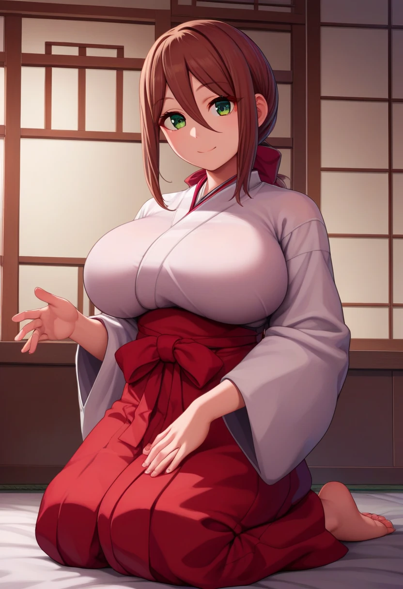 masterpiece, Highest quality, so beautiful, Absurd, Latest, One Girl, Unbuttoned kimono,chest,Pussy,Sweat,Inn changing room, alone, shout, v eyebrows, Black Hair, View your audience, ponytail, Long Hair, Kneeling, kimono, Similarly, blush,hair ornaments, bangs, Shine,Covered in semen