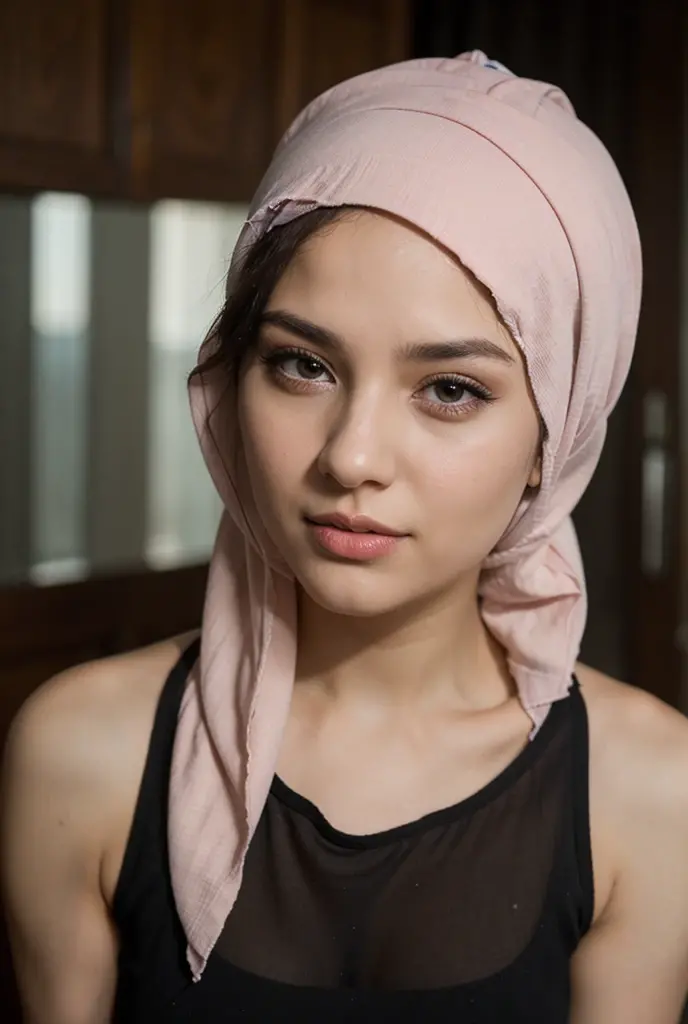 Nude , Porn, (Close-up of the painting style,Ultra HD 8K,Masterpiece grade CG wallpaper),Cinematic lighting,cute girly,Delicate and beautiful face,Dreamy pupil , round waist,javanese hijabi,Bust poem,Sit,Cloudy background,the trees,florals, magical