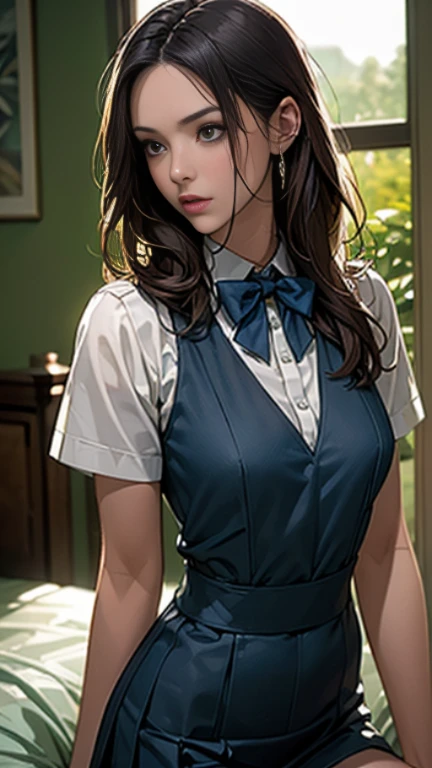 (masterpiece:1.2, highest quality), (realistic, photorealistic:1.4), beautiful illustrations、Bow tie watching the audience,Front view, (((Maid clothes))) 30 years old、perfect face, Cute symmetrical face, shiny skin,
random hairstyle、Big eyes, droopy eyes, long eyelashes、beautiful thighs、Tall and beautiful hair, beautiful face, fine and beautiful eyes, beautiful clavicle, beautiful body, beautiful breasts, beautiful thighs, beautiful feet, beautiful fingers,
((fine fabric texture)),
(beautiful scenery),(business office background), Are standing, (smile), (((skirt lift, Panties and pantyhose are visible)))