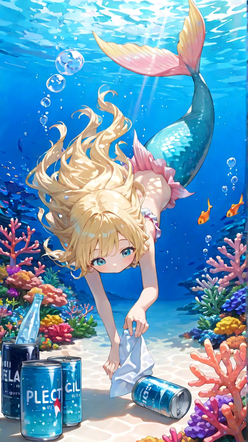 hitenkei style, claude monet, oil painting, mermaid, ((topless)), nsfw, masterpiece, underwater, coral reefs, schooling fish, 1 girl, erect nipples, intricately detailed, navel, bare shoulders, blonde hair, pearl necklace, fin hair ornaments, under sea, extremely detailed, bare breasts, puffy nipples, blue eyes, bare stomach, soaked, medium breasts, arm strap, swimming, teen, soft eyes, smiling, armpit, happy, half open eyes, lusty eyes, blushing, long hair, side bangs
