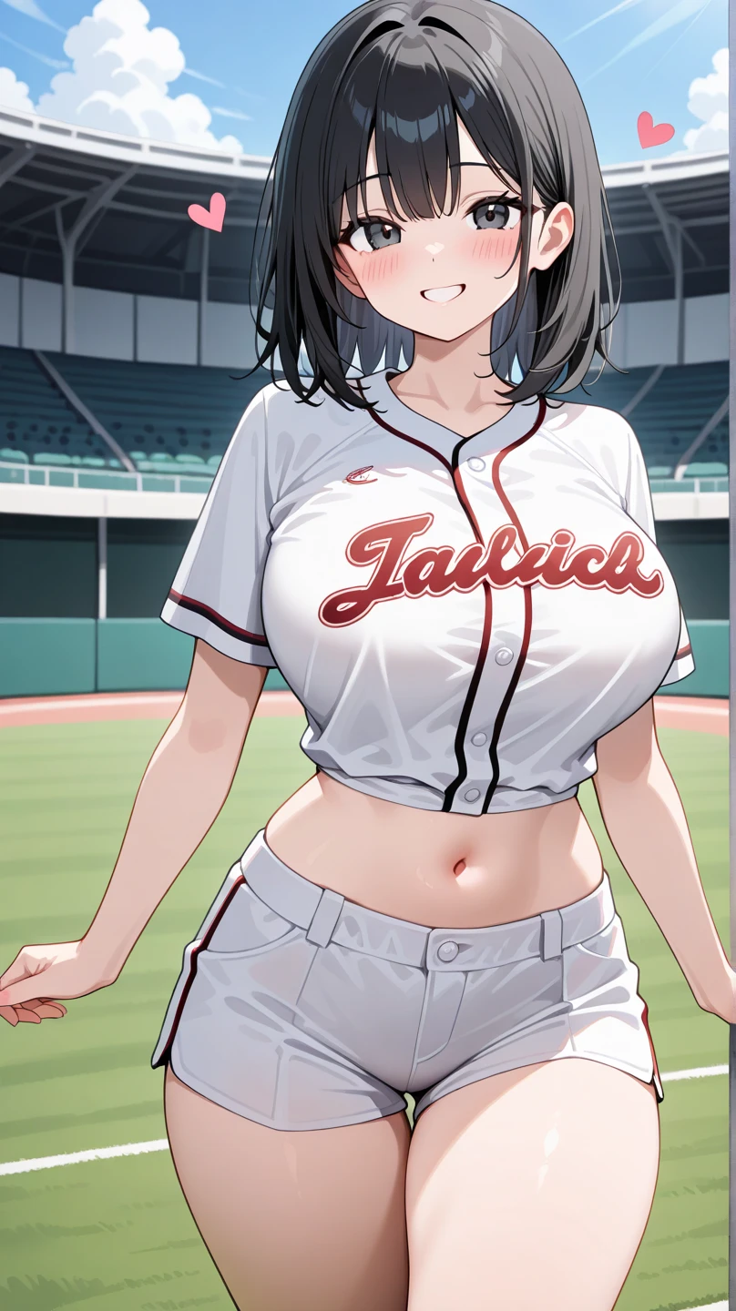 masterpiece, best quality, anime, :>= ,expressionless, sun, red eyeshadow Red eyeliner: 1.2, huge drooping breasts, Track jacket, upper body, big,deepthroat,oral,(eat sausage))