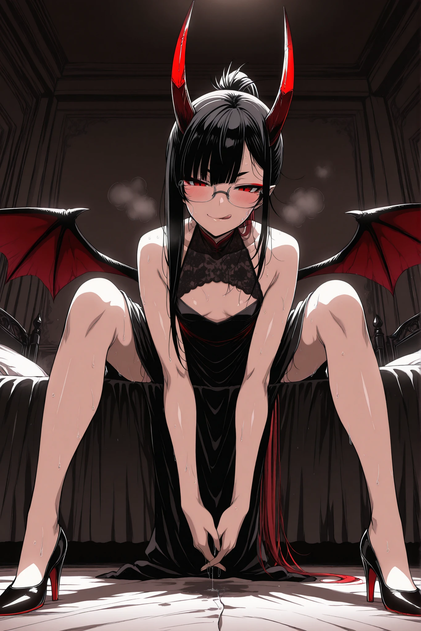 girl,(demon,succubus:1.4),(dark,grim,monster,cemetery,crypt,dungeon,indoors,outdoors,hotify),Concert Background,Crouching,Crochet Braids,yellow Belted Top,white Pencil Skirt,vocaloid,Shoes ,(masterpiece,detailed,highres:1.4) <lora:2shot:0.8>