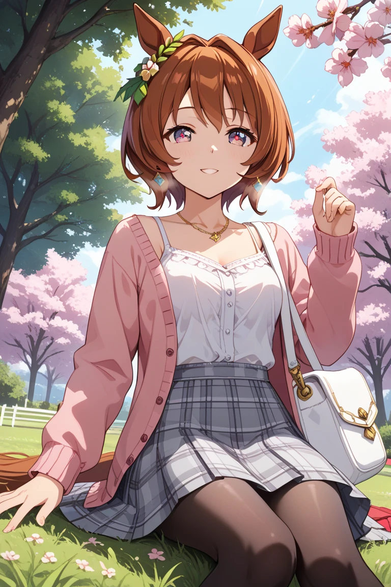 (masterpiece、highest quality、High resolution、realistic pictures、real looking skin:1.1)、
(A woman is squatting with her knees and thighs together.:1.9)、
(I々is in a frontal position with a woman:1.8)、
(glimpse of panties:1.8)、
(she has a grin on her face:1.5)、
(She is wearing a wine red sleeveless T-shirt:1.8)、
(She is wearing a navy tiered miniskirt.:1.8)、
(She is wearing brown mid-length boots.:1.8)、
(She doesn't wear knee-high stockings because it's too hot.:2.0)、
(She also doesn't wear knee-high socks because it's hot.:2.0)、
(The panties are cool colors and bright patterns.:1.5)、
(short hair:1.5)、
(small face:1.5)、
(Her breasts are D cup so you can almost see her cleavage.:1.5)、
(The location is a park lined with cherry blossom trees where the wind blows.:1.5)、
1 Japanese girl、solo、full body esbian、beautiful eyes、shining eyes、Shining thighs、NSFW