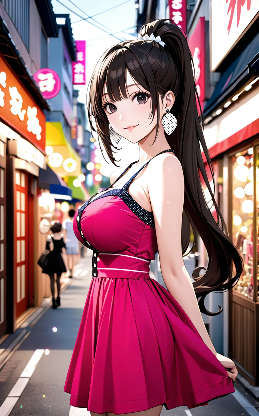 Sexy Actress Miniskirt dress Japanese City Super big breasts Chubby Anime Style