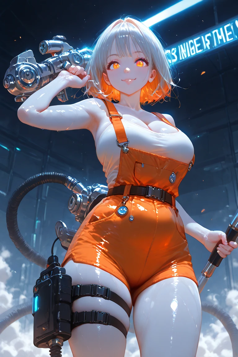 (masterpiece:1.3), (best movie quality), (divine painter), (extremely fine), (Eye on female genitals), (beautiful), (very detailed settings:1), (artistic lighting), (muddy white god々A super beautiful blonde with short hair covered in sexy liquid、Name is「Nemo」), short blue haired, (eye+yellow+red:1.4), (multicolored eye+heterochromia), 24-years-old, My best friend's robot licks me all day and I'm squirting from the vagina between my penises., I'm excited and my clitoris is sticking out, Beautifully shaped, large breasts and small nipples, wearing cyberpunk clothes, Development of ultra-futuristic SEX technology, Cutting edge engineers in scientific research around 3200 (The robots around me are the best masterpieces), (After the end of World War VI、There are very few surviving humans、「Nemo」looks at the man、White god with mud from the female genitals々Fresh liquid overflows), (「Nemo」Instead of getting stronger by inserting a dildo into the vagina、I always climax and squirt),(lewd), (「Nemo」A thick white mess comes out of the female genitals of々The new liquid is、It smells very good and is sweet like honey.、It also has the power to heal wounds and increase sexual desire.、「Nemo」can be freely manipulated),