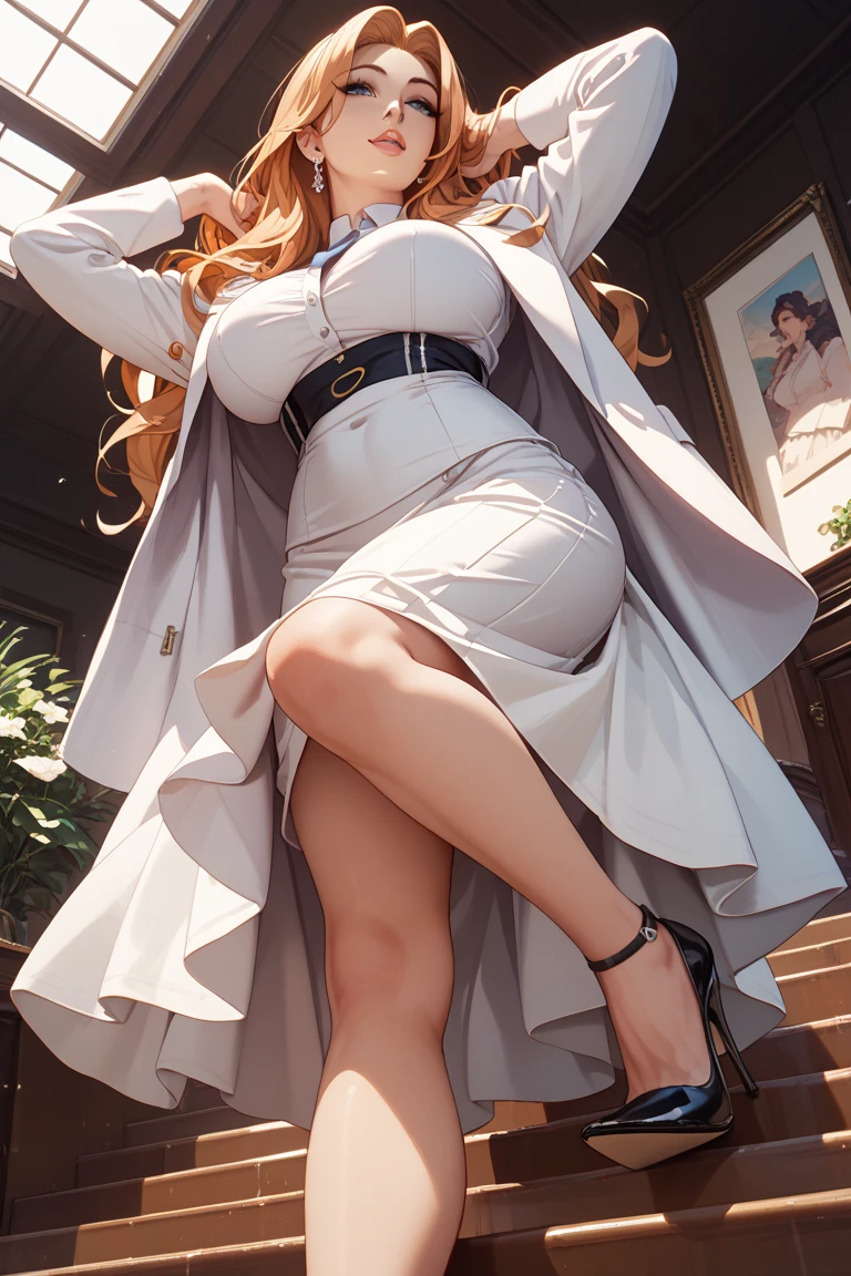 24-year-old female、long hair、Blonde、Sexy proportions、Curved waist、Sexy clothes、Call Girl((call girl))、Stiletto heels