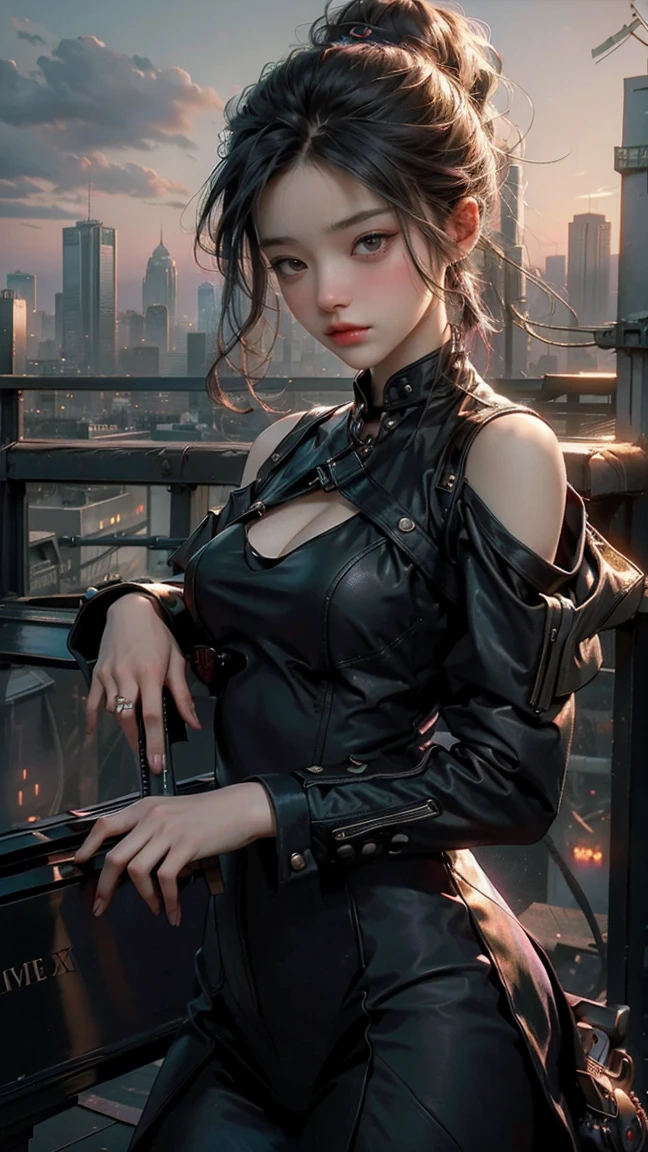 Masterpiece,Best quality,Art officiel,extremely detailed CG unified 8k wallpaper, (Hdr:1.4), (cinematic), (couleur pastel, Couleurs sombres, Soothing Tones:1.3), (texture naturelle de la peau, Hyper photorealism, Soft Light, tranchant),(Extremely detailed), professional lighting, Radio Ville,((1fille，20 ans)), In space, astronef, rayons solaires & cables:1.1), (Science-fiction:1.2), Hublot, enlumineur, stars, fantaisie, Best quality, A LOT OF DETAILS, Masterpiece, Ultra-detailed, illustration, Realstic, An extremely delicate and beautiful girl, beautiful detailed  eyes,8k_The wallpaper,beautiful detailed girl, Regarder le spectateur, messy hair, seins moyens, boobocus latéral à la base de la cuisse)), (Combinaison spatiale lourde，Mini skirt légère de grande hauteur，The areola is faintly visible，Imminent genitalia，pubes，Asseyez-vous sur vos genoux，Legs separated),  unbuttoned, Corps entieresbienne, ((Sexual suggestivity)), seductive smile，((from front))，Desire for dissatisfaction，