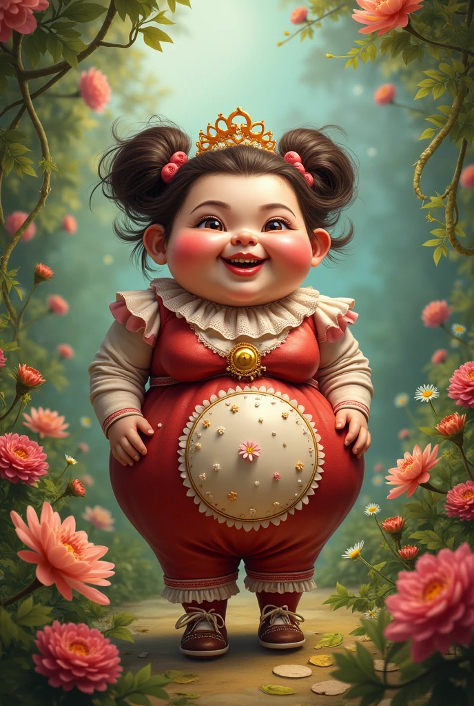 Beauty Vampire Waistline Blood Red dress Baby Face Plump Big Breasts