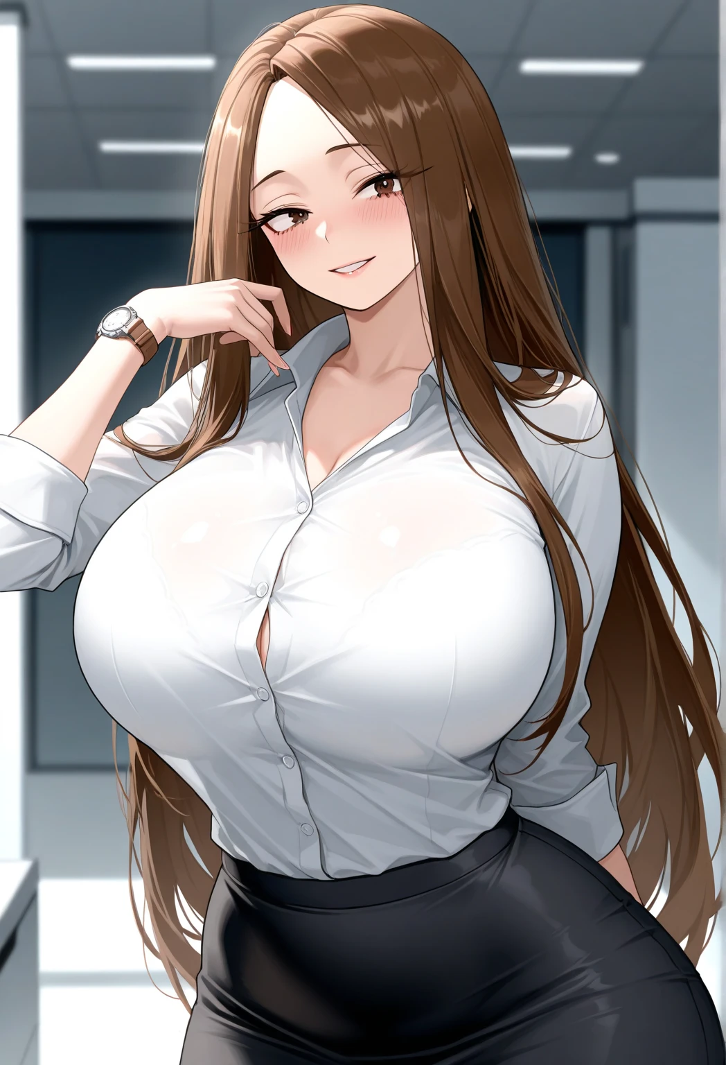 (masterpiece, Highest quality:1.2), One girl, alone, Casual wear, Private Server, Long Hair, Twin tails, Both sides up, Sweat, hot, Hot body, Heavy breathing, hot視線, 白い生地の布はSweatで濡れて透けている,
Firm, pointy, perky beautiful breasts,  A devilish open-mouthed smile, How to talk to someone, In the room, Nana&#39;s Bedroom,
(((Erect nipples visible through clothing or underwear))), Bras and underwear are designed as micro bikinis with less fabric., Worn as blue and white striped bikini underwear, Pleated white mini skirt, Open shirt, Her clothes are only open to the cleavage. 
Spread your legs wide, She lifts her skirt with one hand to show her underwear, blushes, and looks at the viewers with a dazed look., Heavy breathingで擦り寄ってくる, A box of tissues and condoms are on a nearby desk.,
From before,
break indoors, break anal sex, monster cock anal sex, break (masterpiece:1.2), Highest quality, High resolution, unity 8k wallpaper, (figure:0.9), (Beautiful attention to detail:1.6), Highly detailed face, Perfect lighting, Highly detailed CG, (Perfect hands, Perfect Anatomy), 