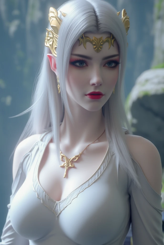 ((Лучшее качество)), ((шедевр)), (подробный), elf girl in a bikini