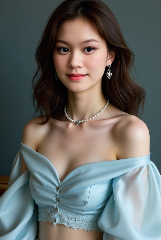 ,(8k, RAW photo, best quality, highres:1.2), (realistic, photo-realistic:1.37),
1girl, Mikami,  solo,   portrait of a girl,  face,  smile eyes,   smile, earring, jewelry, strapless, strapless dress, <lora:rosyZhao_rosyZhao:0.9>