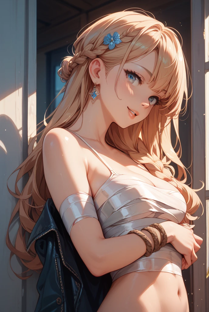 (Highest quality、masterpiece、High resolution、detailed), (Realistic skin texture:1.3), (detailedな目、Beautiful Face), 1 female, Delicate face, cute, She is wearing a low-neck short-sleeved T-shirt and a black bra, Playful, Ultra HD, masterpiece, Highest quality, Super Detail, Accurate, , rtrophto1