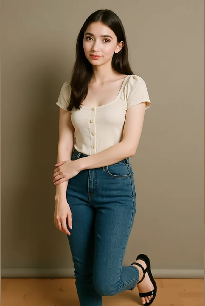 Kat Dennings, blue overalls, yellow t-shirt, big breasts.