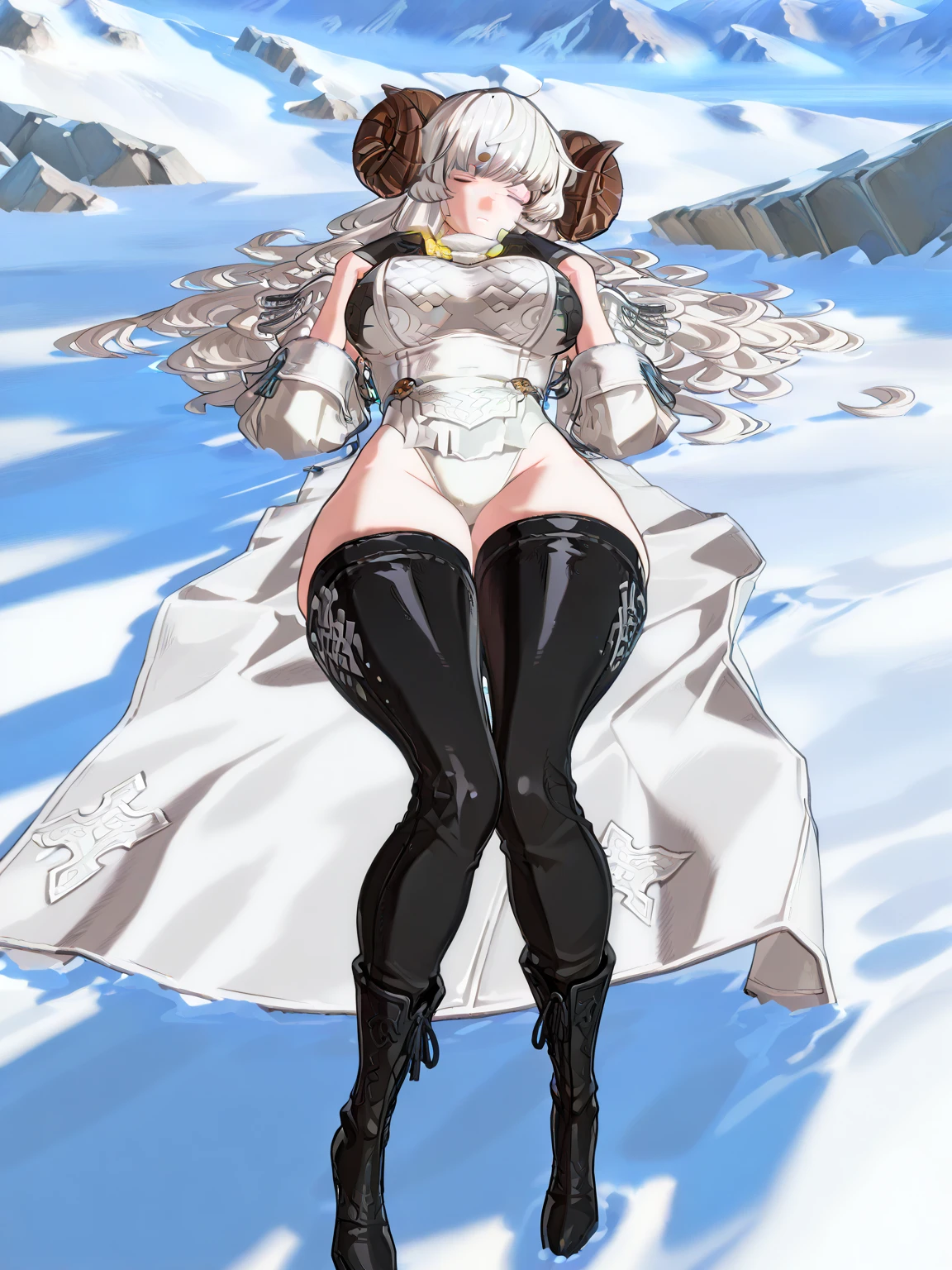 (nsfw:1.5), 1girl, Solo, White sweater, White ski suit, Cold pants, White snow boots, ski, skiing, Extreme sports, En plein air, snow mountains, 
Masterpiece, Best quality, Realistic, Hyper-detailed, Absurd, view the viewer, medium distance, mostly cloudy sky，（（（tmasterpiece），（Very detailed CG unity 8K wallpaper），best qualtiy，cinmatic lighting，detailed back ground，beatiful detailed eyes，Bright pupils，Blue eyes，（Very fine and beautiful），（Beautiful and detailed eye description），ultra - detailed，tmasterpiece，））, ，facing at camera，（Full body photo），revealing breasts，Bare genitalia， Bulge，Camel toes，frontage，Raised sexy，Flushed complexion，(((cum in tongue))), ((cum in face)), crazy, open mouth, screaming, ahegao, heavy breathing, blush，frontage，high-heels, 、BDSM、、Sex Expressions、((a large amount of cloudy liquid drips from the genitals、Vibrator in )), wet all body((spread legs (Drenched body)) white milk spill, ((ahegeo face)), blushing face, show boobs, show breasts, show vargina，Show shoes，A high resolution，ultra - detailed），revealing breasts， Bulge，legs are open，Raised sexy，Flushed complexion，Open-mouthed，frontage，full body
Short black hair, Brown eyes, Detailed eyes, Sharp pupils, Realistic pupils, (medium breasts), (Thick thighs:1.2), 
Slender, Dynamic lighting, high resolution, Sharp focus, Depth of field,
