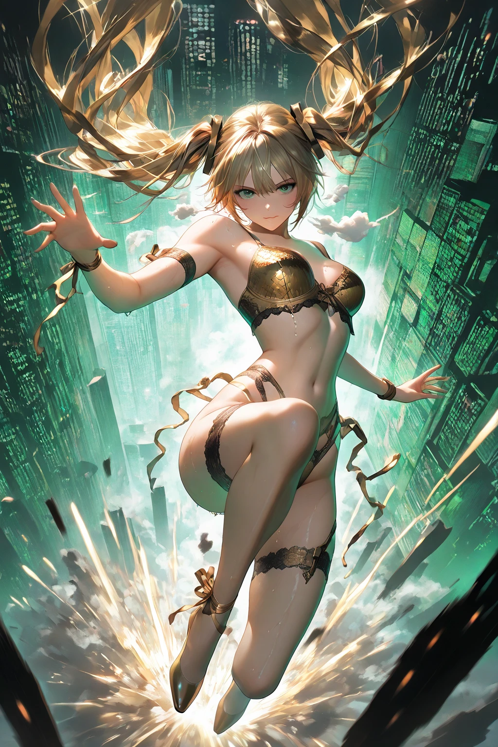 cute character, Ultra detailed, Perfect view, mysterious, Glow, Product photography, rendering by octane, 8K Ultra-delicate, Perfect view, mysterious, glowing green, Product photography, rendering by octane, 8K girl with big breasts