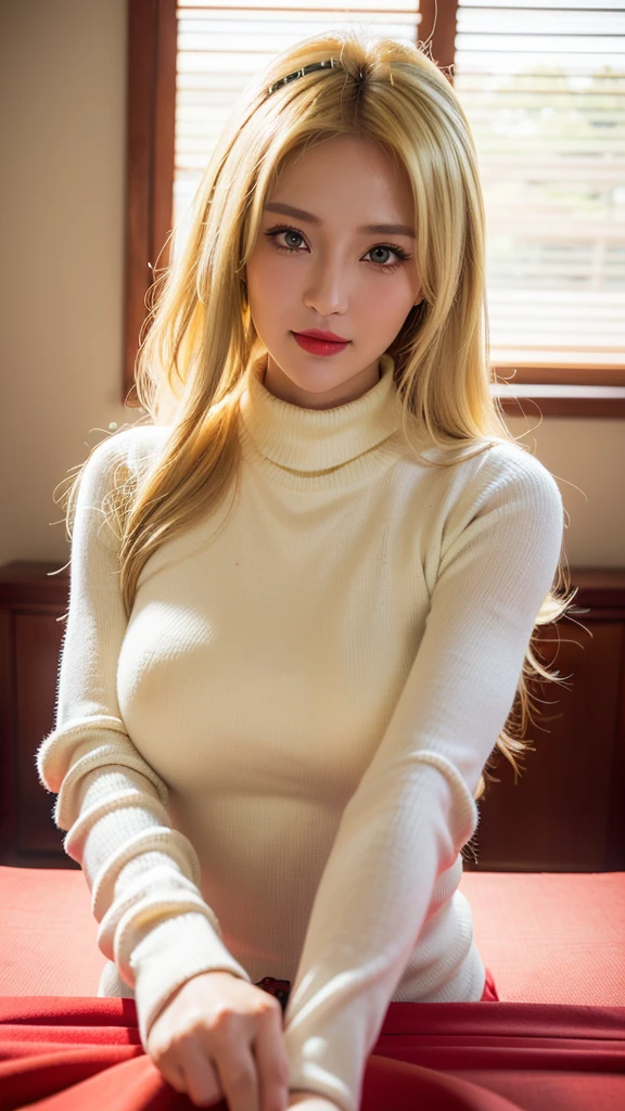 (female,anime,Anime naruto Shippuden,tsunade:1.1),(long hair,blonde hair),(yellow eyes,beautiful detailed eyes,realistic eyes:1.1),(smile,beautiful detailed smile:1.1),(red turtle neck sweater,realistic clothes),(japanese dining room),(ultra detail,extremely detailed:1.2),(realistic,photorealistic:1.37),(red lips,vivid red lips),(plump perfect huge huge huge huge huge huge huge huge huge huge huge huge huge breasts,106 cm,hanging breasts,long breasts),(beautiful face),(japanese girl),(perfect bust),(sexy body,perfect bust),(marriage ring in left hand's finger ring,holding the pregnancy test),(beautiful wife),(be happy forever),(teary eyes)
