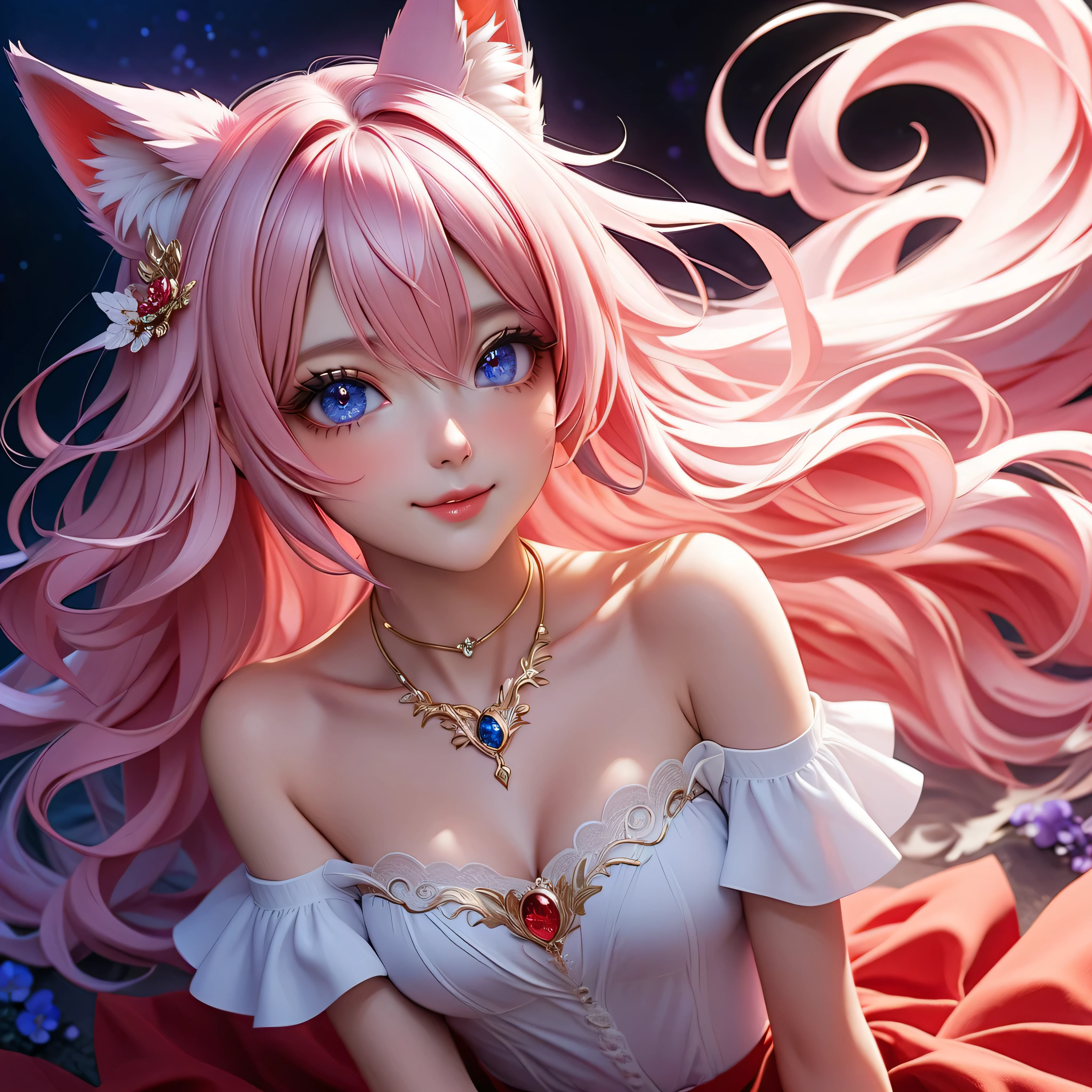 There is a woman with pink hair and cat ears, very beautiful cute catgirl, attractive cat girl, real life anime girl, Hyper realistic anime, beautiful anime catgirl, anime catgirl, beautiful young catgirl, Very Beautiful Anime Cat Girl, a hyperrealistic schoolgirl, Seductive Anime Girl, cute anime catgirl, Anime girl with cat ears