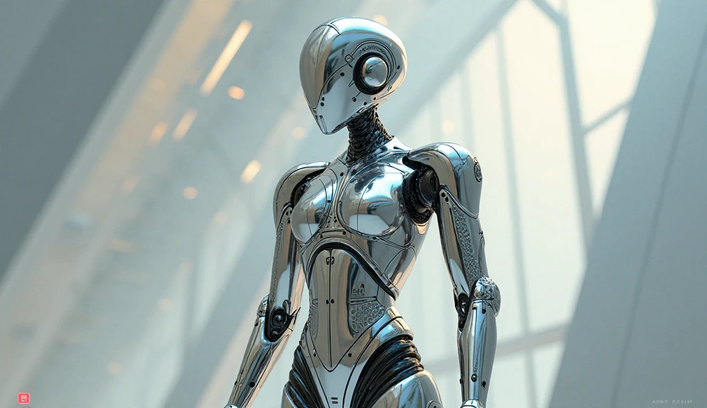 Translucent ethereal mechanical boy,futuristic boy,andróid, Mechanical jointecha boy,futuristic urban background, whole body, no cut pieces, (((whole body image))) ((male android body))