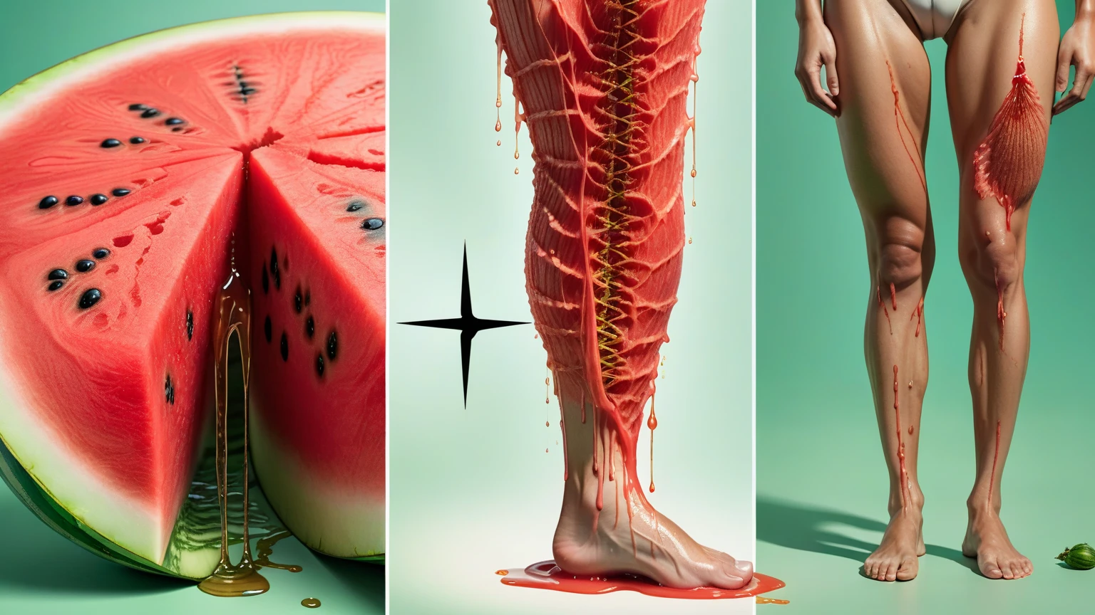 Illustrate a dynamic split-screen image: one half showing macronutrients like a plate of balanced food (carbs, protein, fats), and the other half showing micronutrients like a variety of colorful fruits and vegetables. The two halves should blend together seamlessly, emphasizing how both types of nutrients are essential for the body's smooth functioning.