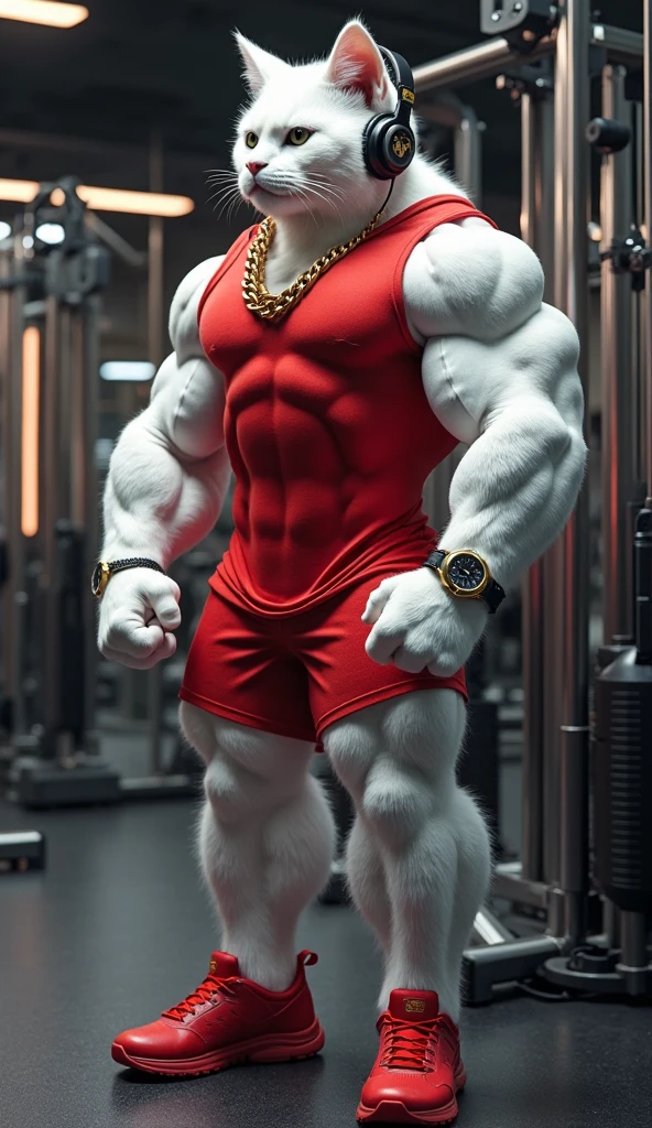 There is only one handsome Chinese man in the photo，35 years old，tall, Fitness，Smooth body，Smooth skin，No chest hair，short hair, O-Shaped Beard，Perfect body, Dark skin color，Radiant Skin，Smooth skin，Shiny, shiny skin，Smooth pectoral muscles，Muscle bulge, muscular, Very large pectoral muscles，Very sexy abdominal muscles，Very well-developed leg muscles，Huge concave and convex area，Brightens oily skin，Wearing a shiny gold leather thong，Handsome face，Normal human toes，Correct and accurate male body proportions，Gold necklace，Gold bracelet，Gold anklets，Standing in front of Monstera leaves。
