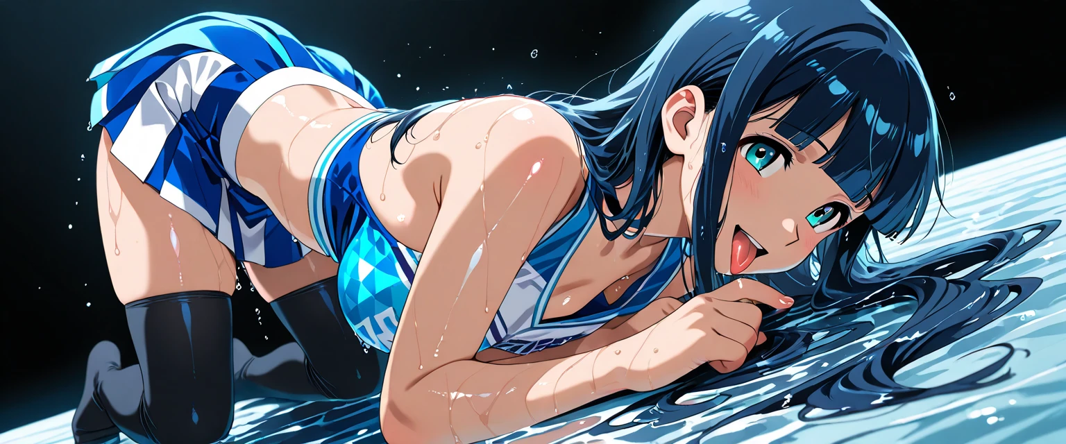 Anime girl in a blue bikini lying in the pool, realistic bikini, Wallpaper Anime Blue Water, Blue Bikini, Swimsuit, Very detailed ArtGerm, Smooth Anime CG Art, [ 4 k digital art ]!!, Ilya Kuvshinov. 4 k, Makoto Shinkai and ArtGerm, beautiful alluring anime woman, Seductive Anime Girl, high definition anime art