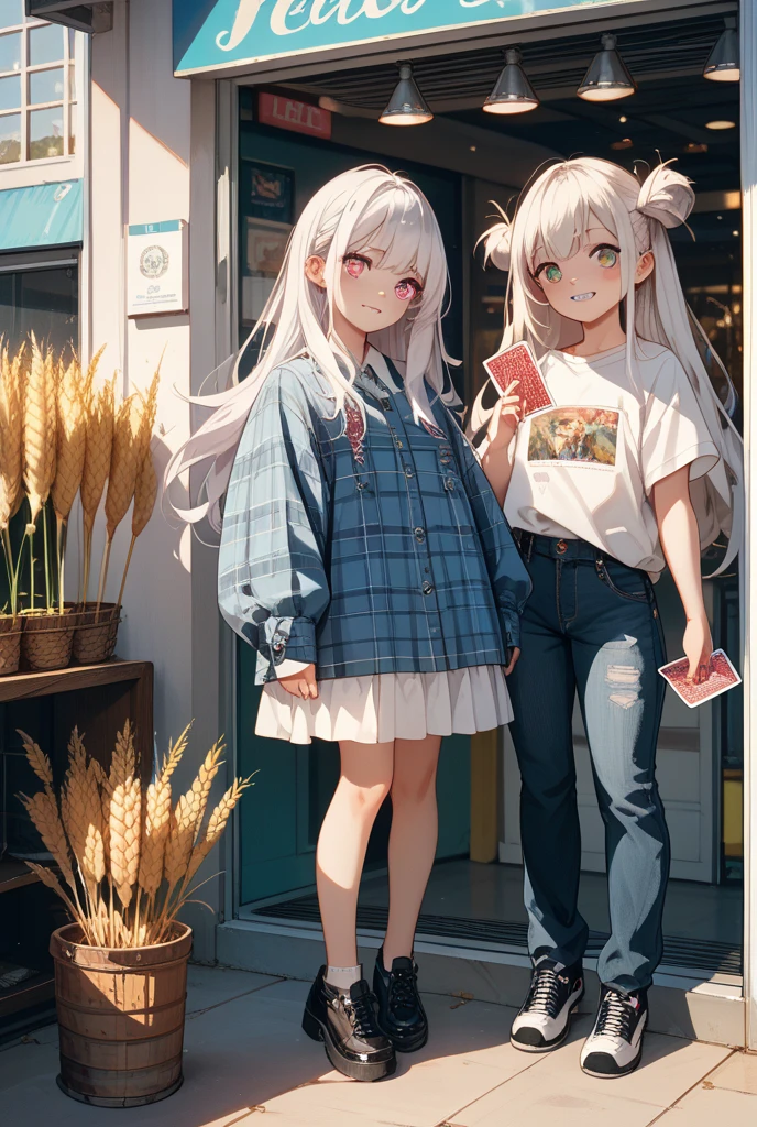 White-haired girl，nakeness