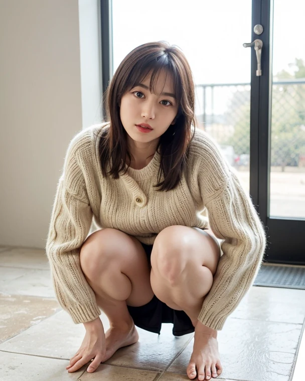 ((最high quality、8K、masterpiece、Portrait:1.3)), (ambient light:1.5), (Bounce Lighting:1.8) ,H Photorealistic, Sharp focus, high quality, HDTV, solo, Japanese, woman, Beauty like an actress, Living alone、Midsummer、High temperature、High humidity、(Lower school year:1.5)、(Poor life:1.2)、I can see her cleavage, 15 years old, lean and toned body:1.5, Small breasts:1.5, (Sloppy body:1.2)、Wavy Hair, Wrinkles around the eyes, I don't have money to buy clothes、Being naked、Naked people、((Showing pussy:1.5)), (Cluttered Background, Messy room: 1.5)、woman用衣類が乱雑に散らかっている、(Old house in Japan:1.2), Evening Light、((((She wants to take off all her clothes、It's so hot I don't want to wear anything、Naked people))))、(Lying on your back with your legs spread while look in front of you eyes), ((She wants to show me her pussy:1.5、I want you to see、It's her own will))、Cleavage、Spread your legs:1.5、Vaginal opening、clitoris、anus、Lower school year、poor、Vile、Long Shot , (Outdoor), Light background, Sunset light