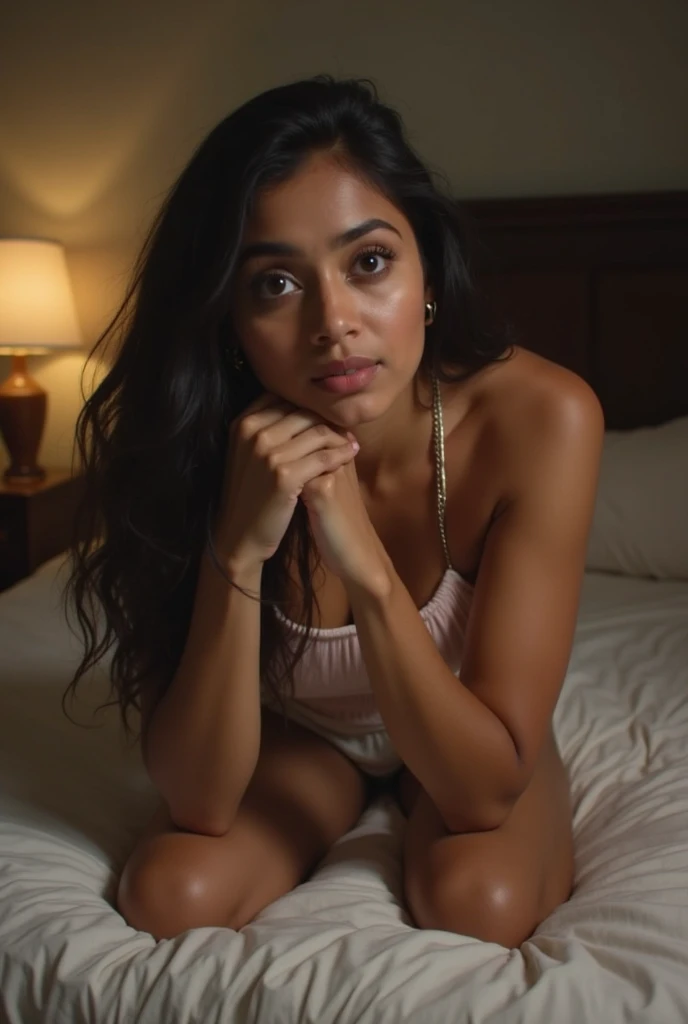 mulher deitada em uma cama com uma camiseta rosa e shorts azuis, she is deitada de costas, candid photo, deitada de costas on the bed, deitada de costas, recostado na cama. Uma mulher com pele branca e cabelos escuros. ela tem cerca de 35 anos. your lips are slightly plump, your eyes are dark brown. Corpo fino, cintura fina. Altamente realista, Lindo, slightly full lips, batom cor de rosa, sorridente, hiperrealismo, pele muito elaborada. foto de corpo inteiro, Limpar foto, alta qualidade, high resolution, obra de arte, 8k.