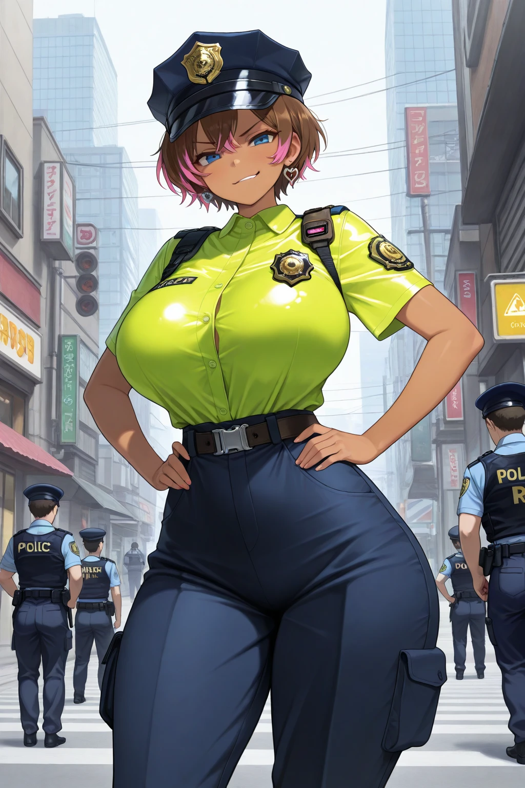 masterpiece, best qualiPedicle, highly the detailed, cow boy shot, sportrait, text saying "Do not cross"
harem, woman, large , small, White jacket, (obi strip:1.2),(Warning tape:1.3), Deep skin, Dentate skin,
BREAK
ciPedicle, alleys, (((huge breasts))), (_cart:1.2), sirens, crime_Scenes, the night, Dark theme, (clouds), Add to_the detail:1, hair over eye, hair covering one eye, Wide hips, thick leg,