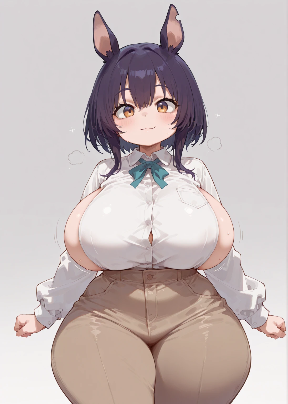 ((Best Quality, 8k, masterpiece :1.3)), 1 girl, Beautiful woman with emphasis on slim abs.: 1.3, (casual hairstyle, big breasts: 1.2), casual clothes: 1.2, interior, Ultra detailed face, delicate eyes, double eyelids, soft breasts, smile, exposed cleavage, mega breasts, nude