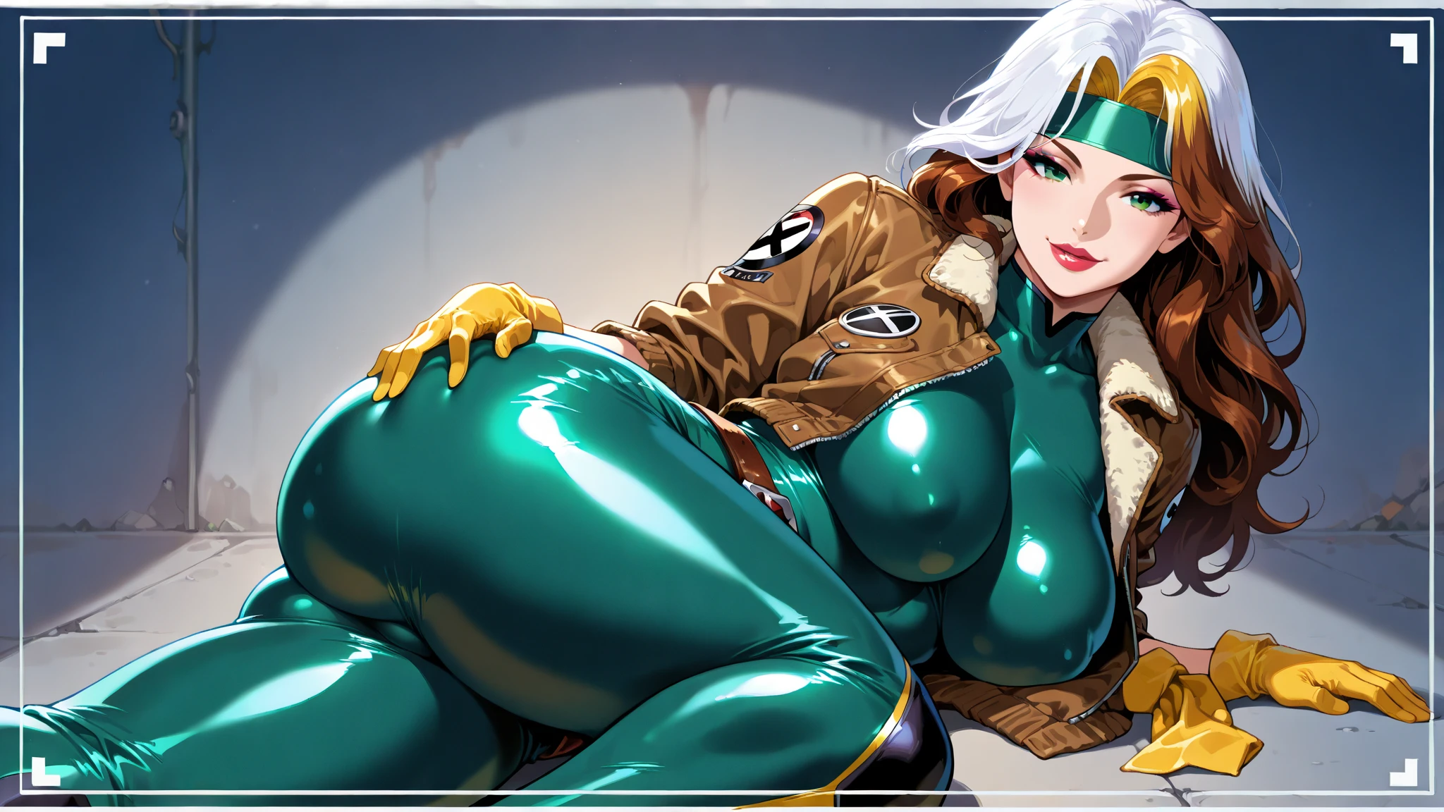 score_9, score_8_up, score_7_up, score_6_up, score_5_up, score_4_up, BREAK ,blunt bangs,Gray Hair,Yellow Eyes,ponytail,gigantic breasts,Sweaty,Overflowing breasts,empty eye,Erect nipples,sagging breasts,translucent bunnysuit,latex,Underboob,White background,Leg spread,Garter Bell
