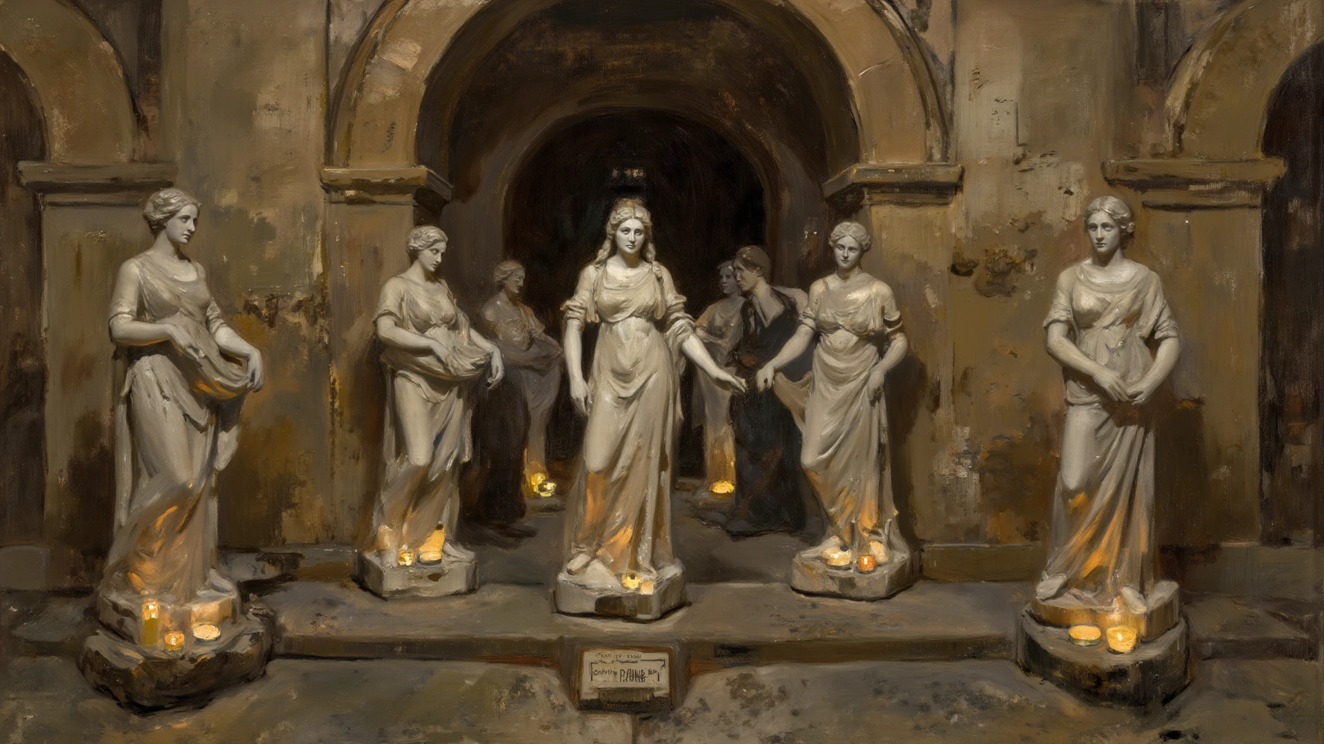 Dressed sculpture of a young beautiful woman,(Highest quality,Extremely detailed depiction,Incredibly absurd high resolution,Anatomically accurate depiction),marble,Statue of an ancient Greek goddess in clothing,whole body,background:museum,SFW:1.5,Healthy painting:1.5