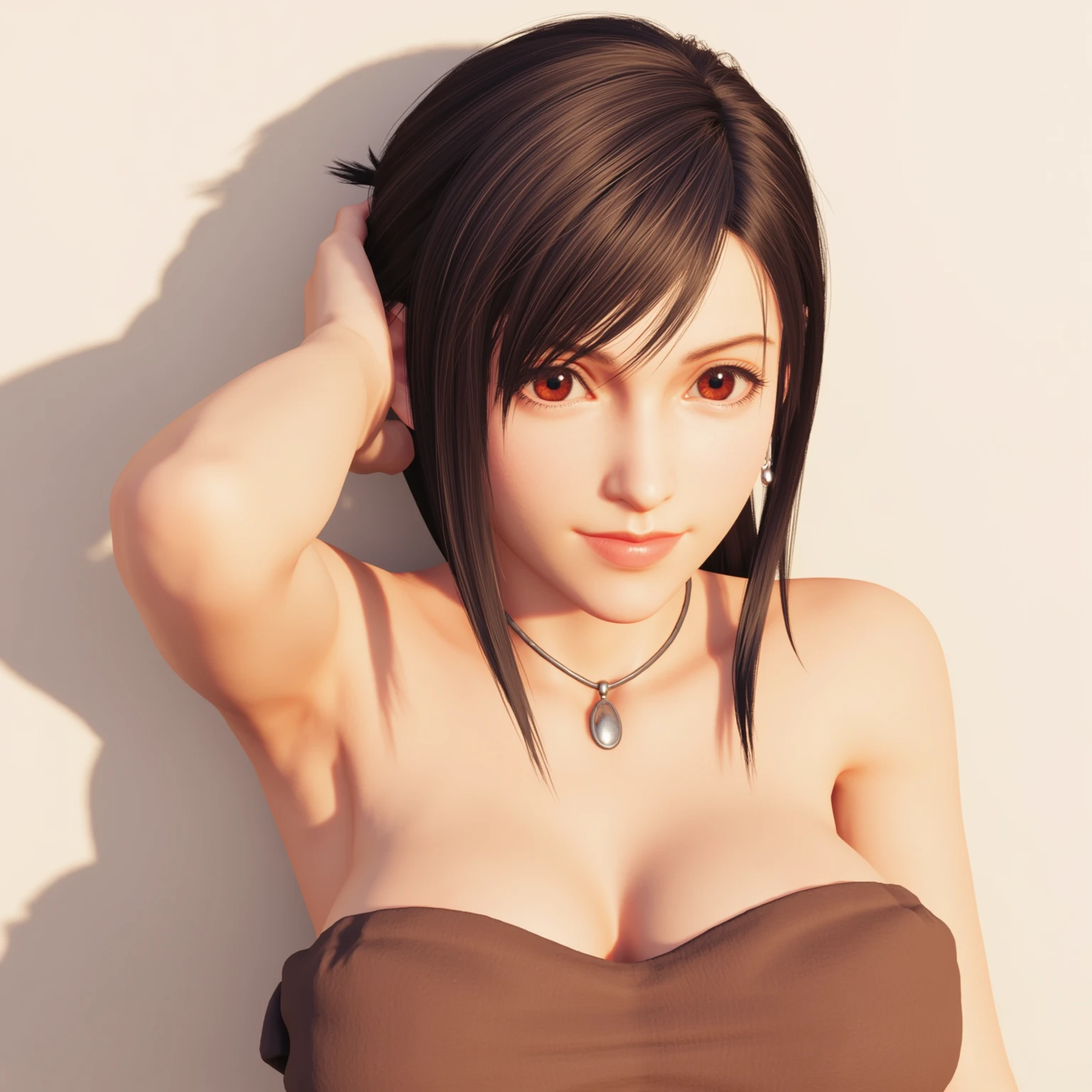 Best quality, masterpiece, ultra high res, (photorealistic:1.5), raw photo, 1girl, offshoulder, in the dark, deep shadow, low key, cold light, sexy look, short hair