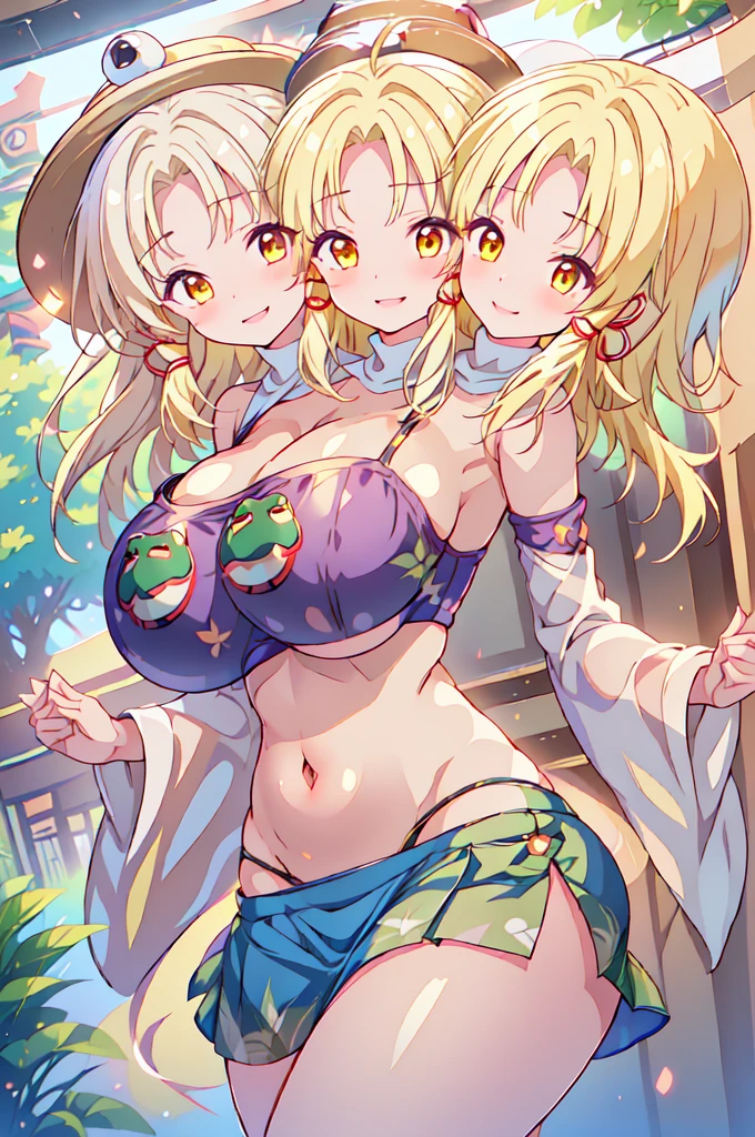 (masterpiece, best quality),best quality, (ultra-detailed), (3heads:1.5), 1girl, (junko (touhou):1.3), masterpiece, top best quality, ultra quality, ultra resolution, ultra detail, black top, crop top, ((stomach)), midriff, ((groin)), red and black skirt, normal ears, shackles, blonde hair, very long hair, wavy hair, sidelocks, red eyes, parted lips, blonde, sweat, cute, toned belly, hand on own chest, eyelashes, (25 year old woman:1.3), (masterpiece:1.5), (best quality:1.5), (beautiful detailed), extremely detailed CG, extremely delicate and beautiful, depth of field, (finely detailed face), (perfect details:1.3), (mature female:1.3), wide pelvis, slender, large veiny breast, 16k resolution, highres, very high quality, very high definition, extremely detailed, masterpiece, blonde hair, long hair, alluring presence, braid, short skirt, close up, big tits, young, chinese clothes, hair ornament, chinese headdress, adult woman, blonde woman, milf,