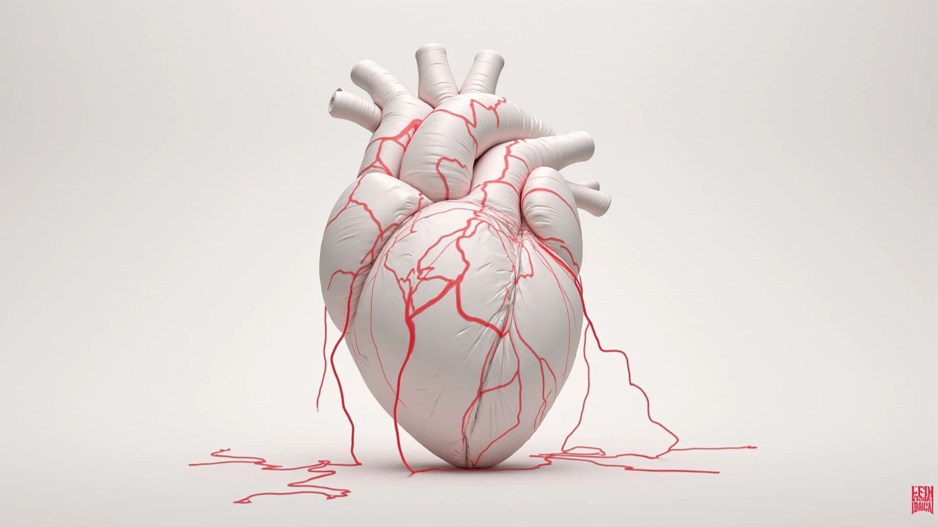 create a real heart with skin being taken from the outside of it