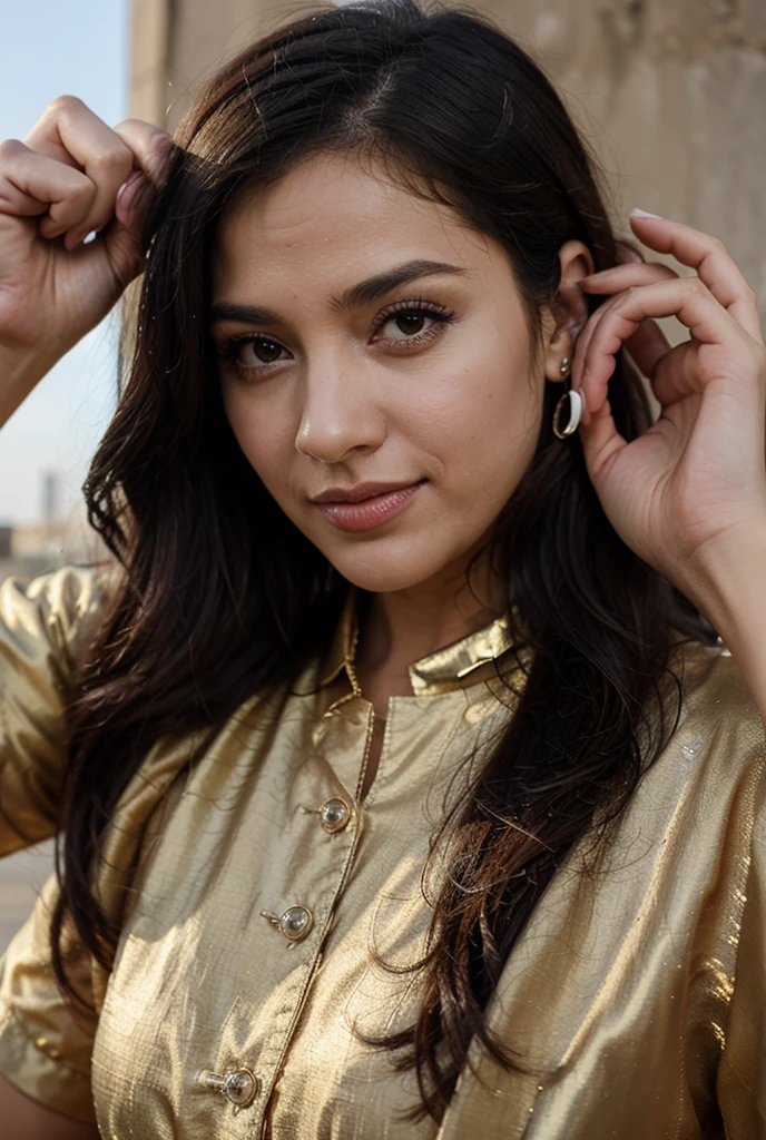Photorealistic, ultra-detailed, Majestic number 21 depicted as golden spheres, Portrait photo, Solo, floating in the air, surreal scenario, bright, radiant, gold shimmer, The essence of surrealism, Twenties theme, 21 years old, cheerful, showcasing numerals prominently, careful lighting, Cinematic, Film noir style, Golden hour light, Best lighting, hand-drawn, intricate details, Highly detailed, Sharp focus, Detailed texture, real gold texture, detailed numerals, professional, 4k, charming perspective, captured with Canon, 50mm, deep depth of field, Kod