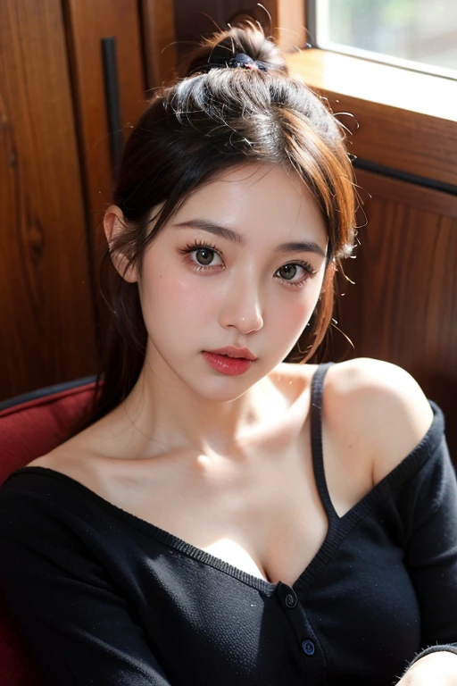 (RAW Photos: 1.2), highest quality, Beautiful detailed girl, underwear, smile, short hair, Get on all fours, blue underwear, Highly detailed eyes and face, Beautiful fine details, Large file size, High resolution, 8k wallpaper, The finer details, highly detailed ticker uniform 8k wallpaper, Light on the face, Cinema Lighting, 18-year-old girl, Sexy pose, (Photorealism: 1.4), figure, Super Detail、Lavender Fields