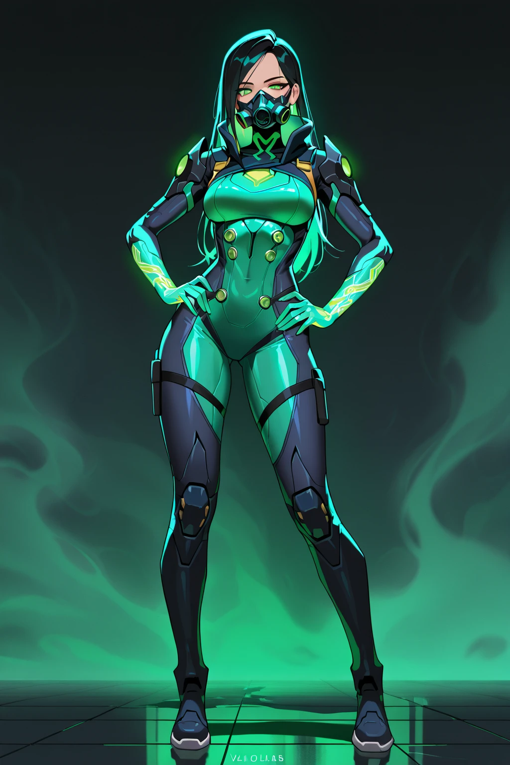 ((Best quality)), ((masterpiece)), (detailed: 1.4), (Absurd), Fighter pilot black woman ready for war, very fleshy mouth, back, perfect ass, muscular sculptural body defined, half thick naked thighs, closed mouth, very tanned and shiny skin, only in panties, muscular body covered by technological clothing, Neon Genesis Evangelion style, cyberpunk, generous neckline, ((perfect large breasts)), (brown eyes without pupils), ((black, dark green and yellow clothing)), (((clothing based on the South Africa flag)))), (((full afro hair))), ((leopard pattern on the arms)), long eyelashes, short underwear, garter belt, skin glove and leopard claws, by mucha, niji --V5, close to real, psychopathic, crazy face, sexy pose, background with a giant Gundam-style robot head, 2 piece clothing, shoulder pads, airplane wings on the back, pastel, centered, scale to fit dimensions, HDR (High Dynamic Range),Ray Tracing,NVIDIA RTX,Super-Resolution,Unreal 5,Subsurface dispersion, PBR texture, Post-processing, Anisotropic filtering, Depth of field, Maximum clarity and sharpness, Multilayer textures, Albedo and specular maps, Surface shading, Accurate simulation of light-material interaction, Perfect proportions, Octane Render, Two-tone lighting, Wide aperture, Low ISO, White balance, Rule of thirds, 8K RAW, crysisnanosuit