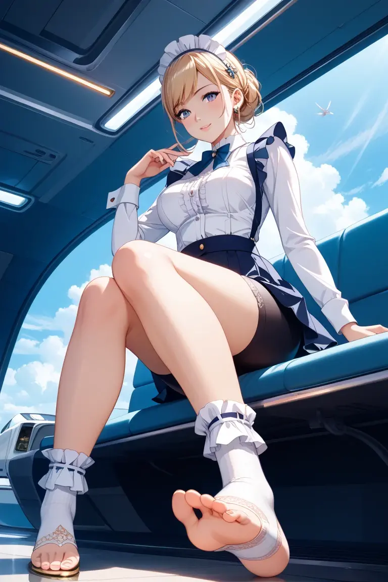 masutepiece, Best Quality, High resolution, Very detailed, Detailed background, 1 girl, gaze at the audience, sitting on the subway, In the train car, poseing, Putting on cat ears, Short hair, White off-the-shoulder dress, Skirt, Transparent, Happy, NSFW