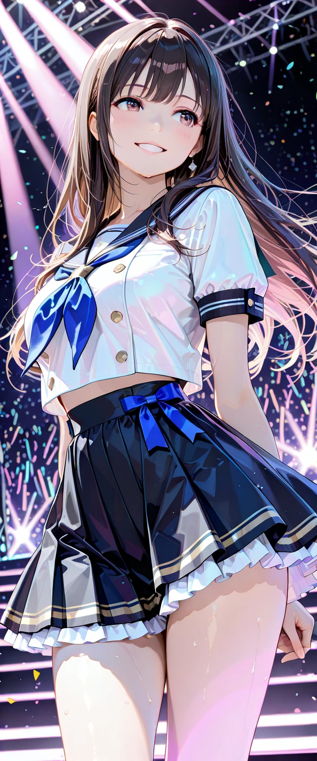 ((Highest quality)), ((masterpiece)), (High resolution), 8k, Best Shadow, The best natural light, Cinematic, (stageを登る4人の大人の女性の後ろ姿:1.3), (Brown Hair, Stylish hairstyle), (Navy blue sailor collar、Fashionable white shirt, Sailor suit, Navy Pleated Skirt, Navy blue socks:1.3), Angle from the rear, Cityscape, stage、On the way to school, (The wind is blowing up from the ground, flipping up her skirt and revealing her panties:1.4), (Sexy and cute white satin panties, Sexy and cute light blue satin panties, Sexy and cute blue satin panties:1.4), Slender body,Beautiful thighs, Embarrassed look, Perfect lighting, Perfect Shadow, Exact finger count、Exact number of legs, Exact number of arms, Exact number of hands, Perfect hands, Perfect Anatomy)
